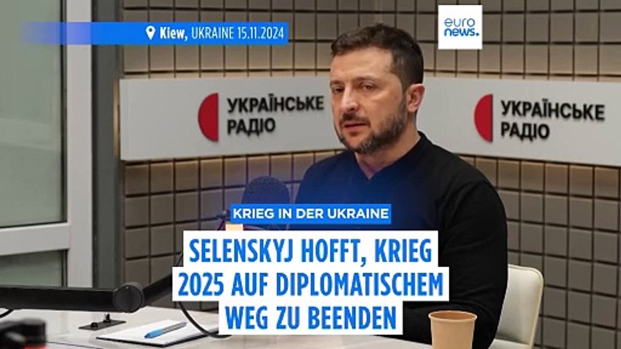 Selenksij hofft auf Ende des Krieges 2025 auf diplomatischem Weg