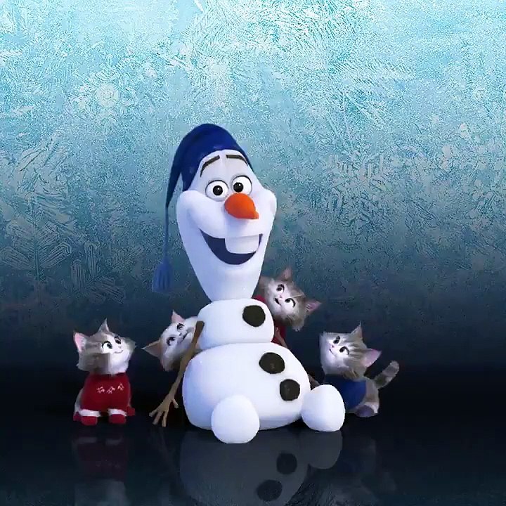 Frozen Olaf playing with kittens on a loop ✨🐱❤️