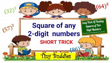 Square of any 2 digit number tricks ll squares in seconds