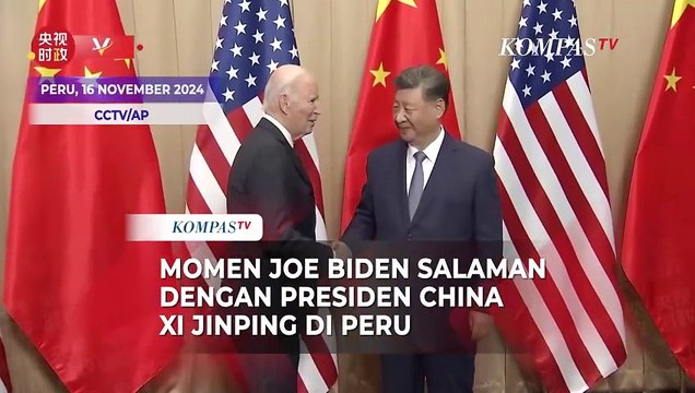 Momen Presiden Joe Biden Salaman dengan Presiden China Xi Jinping di Peru