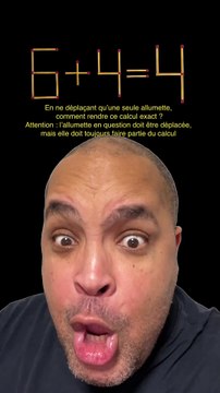 Comment rendre ce calcul exact en ne déplaçant qu’une seule de ces allumettes