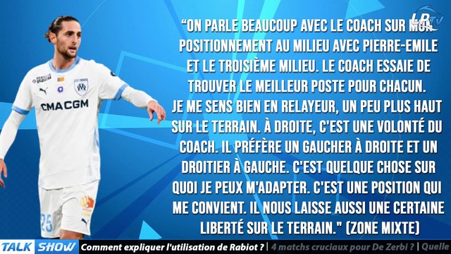 Talk Show partie 1 : Comment expliquer l'utilisation de Rabiot ?
