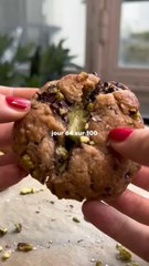 Jour 64/100 - Cookies coeur pistache 💚