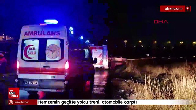 Diyarbakır'da hemzemin geçitte yolcu treni, otomobile çarptı
