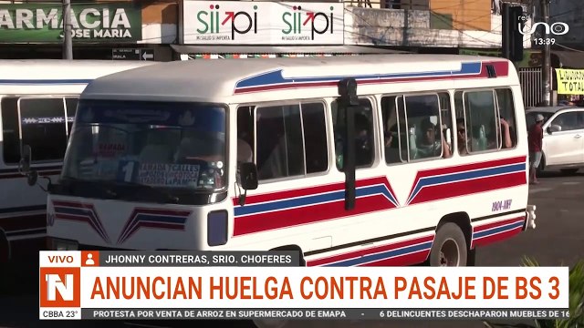 Choferes de micros anuncian huelga de hambre contra pasaje de Bs 3