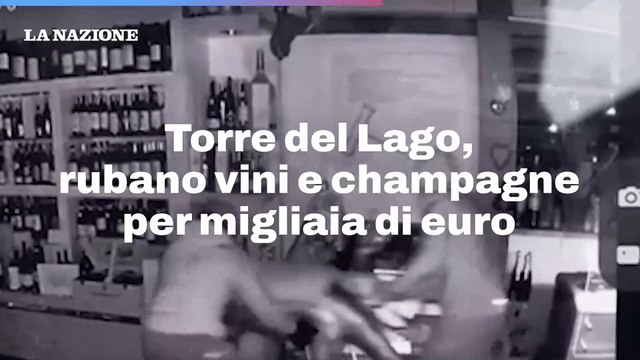 Torre del Lago, rubano vini e champagne per migliaia di euro: il video