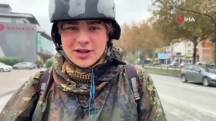 Berlin'den pedal çeviren genç Bursa'da mola verdi