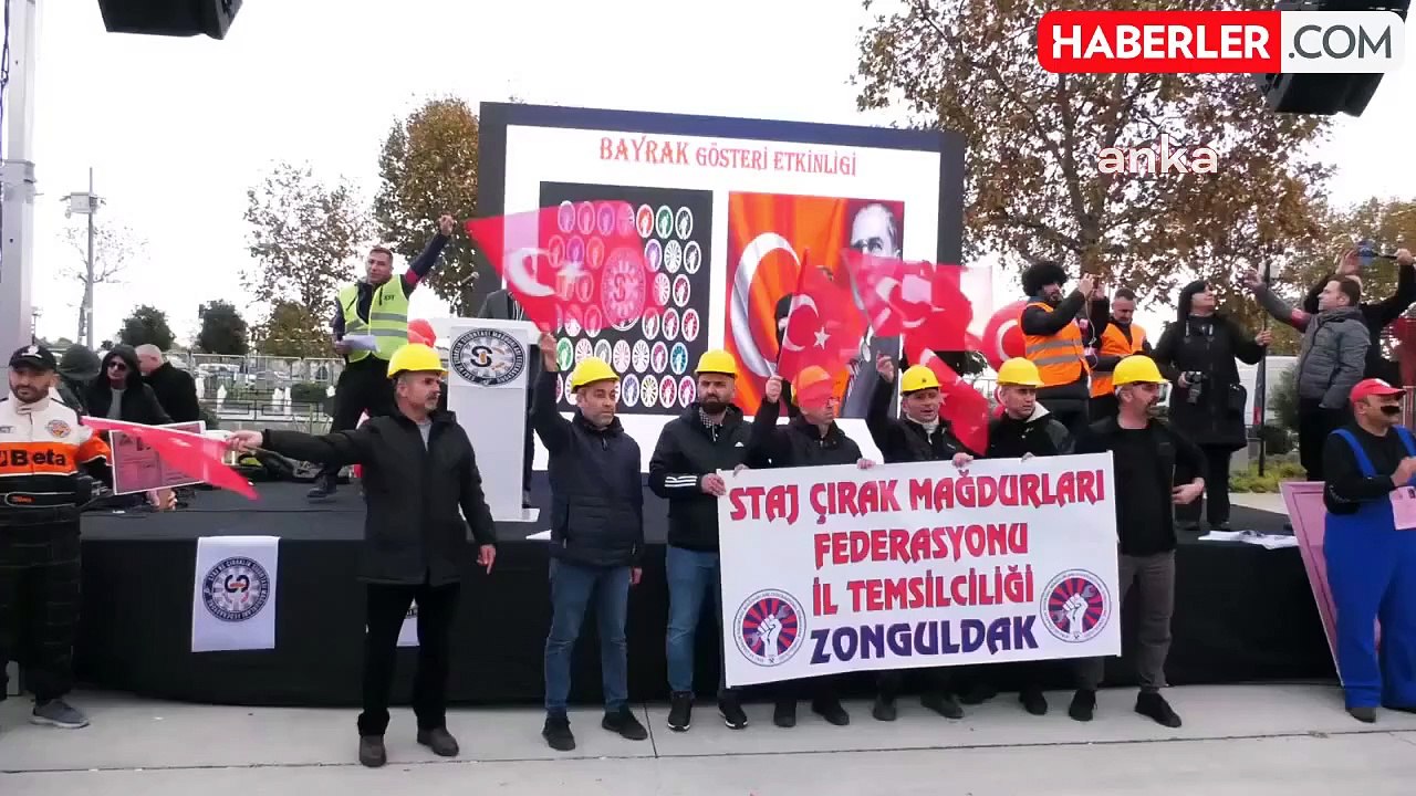 Staj ve Çıraklık Mağdurları, Hakkını Aramak İçin Miting Düzenledi
