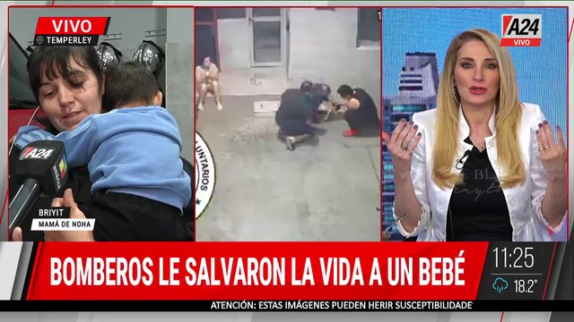 👩‍🚒👨‍🚒 BOMBEROS SALVARON A UN BEBÉ APLICANDO LA MANIOBRA DE HEIMLICH