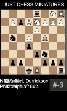 G. H. Derrickson beats NN with the two Knights checkmate