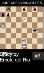 Study by Ercole del Rio. Smothered checkmate
