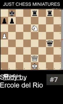 Study by Ercole del Rio. Smothered checkmate