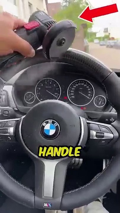 Destroying his bmw steering wheel. Shocking video