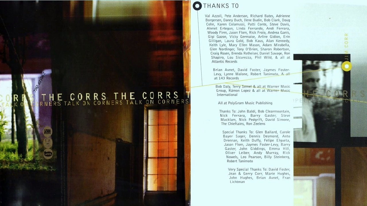 THE CORRS — Queen Of Hollywood | from The Corrs: “Talk On Corners” | (1997 & 1998) | (CD audio) | (Lyrics)