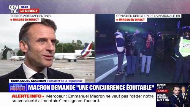 Emmanuel Macron: Les difficultés que vivent nos agriculteurs aujourd'hui n'ont rien à voir avec le Mercosur