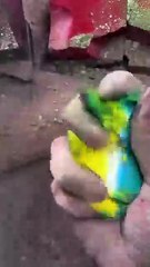 asmr multiple colored chalk square crushing