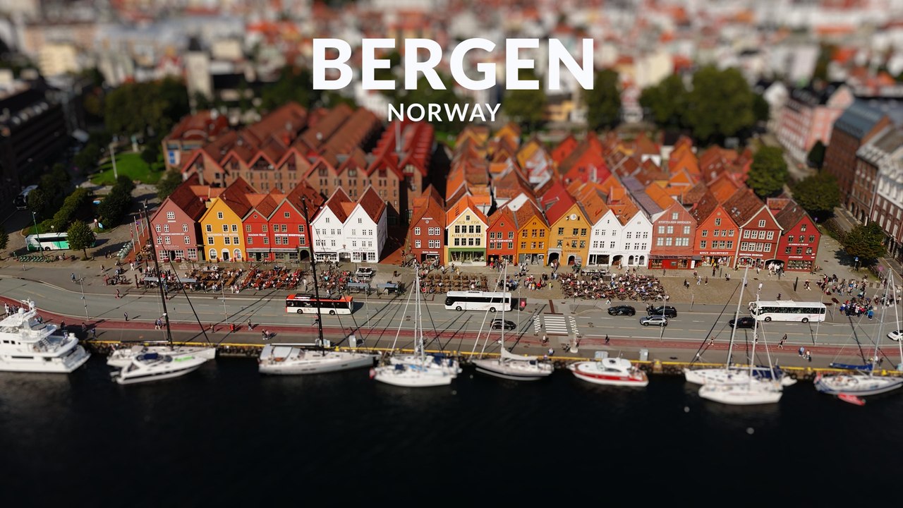 Bergen - Norway | Little Big World | A Time Lapse Tilt-Shift Drone Adventure