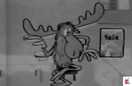 1959 Bullwinkle singing the praises of Trix cereal TV commercial