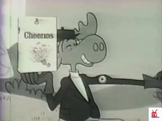 1960s Bullwinkle on a pogo stick for Cheerios TV commercial