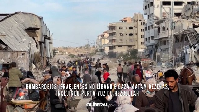 Bombardeios israelenses no Líbano e Gaza matam dezenas, incluindo porta-voz do Hezbollah