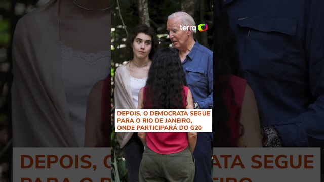 Biden chega em Manaus para visita à Amazônia e reunião do G20 #shorts