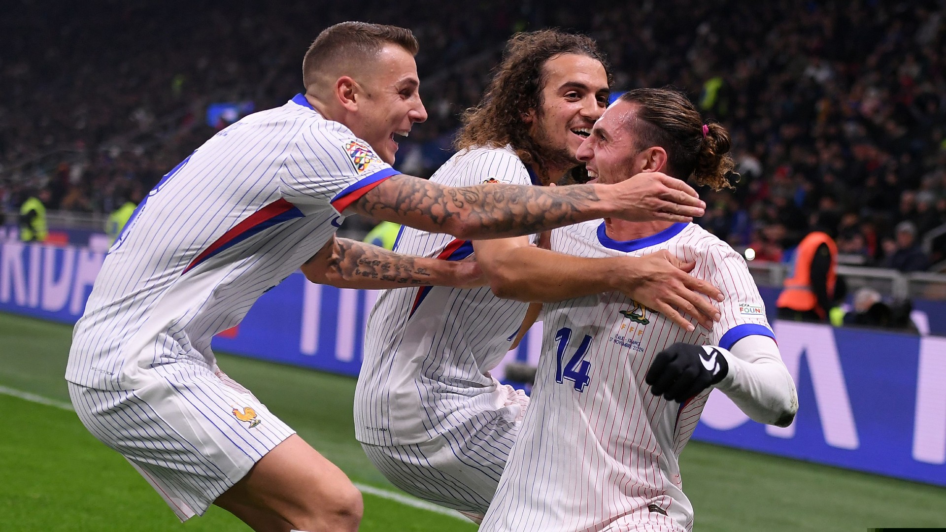 Rabiot and Digne shine as France down Italy to top group