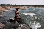 चुनाव में जीत के लिए कड़ी तपस्या, नदी के बीच भगवान शंकर का तप कर रहे कांग्रेस विधायक