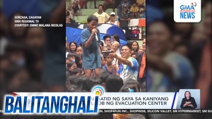 Batang lalaki, naghatid ng saya sa kaniyang performance sa loob ng evacuation center | Balitanghali