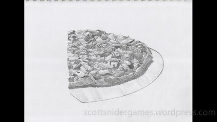 Pizzaville's Hot Hawaiian Pizza Pencil Sketch Video (11-17-2024)