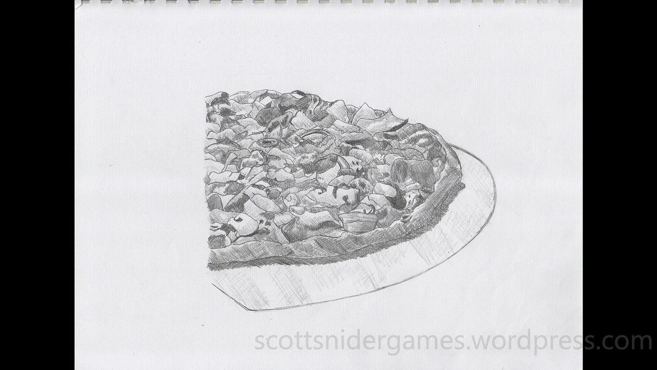 Pizzaville's Hot Hawaiian Pizza Pencil Sketch Video (11-17-2024)