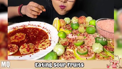 EXTREME MOUTH WATERING SOUR FRUITS | MUKBANGER VS. FOOD🤤