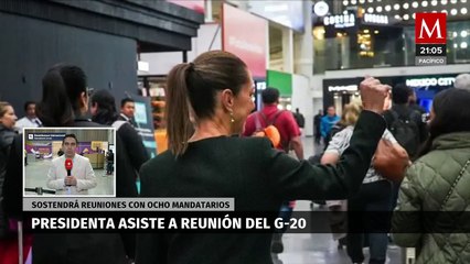 Presidenta Sheinbaum llega a Brasil para el G20 tras seis años de ausencia de México