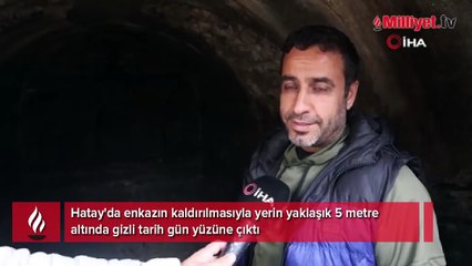 Enkazın kaldırılmasıyla binaların altından tarih çıktı