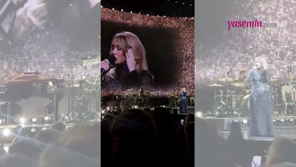 Adele'den dikkat çeken hareket! Elmas nişan yüzüğünü böyle gösterdi