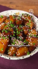 Pommes de terre caramélisées miel soja