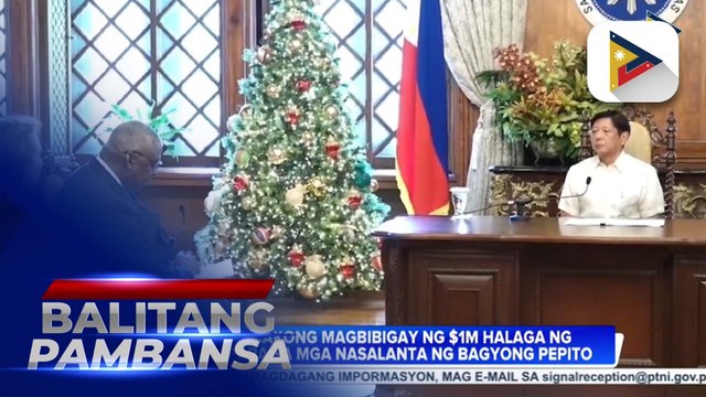 U.S., nangakong magbibigay ng $1-M halaga ng tulong para sa mga nasalanta ng Bagyong #PepitoPH