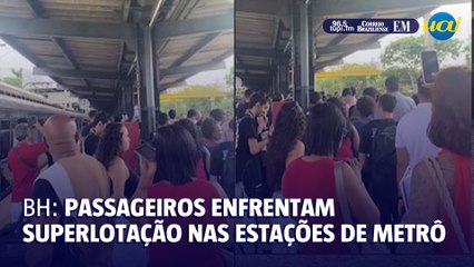 Obras deixam estação de metrô com superlotação em BH