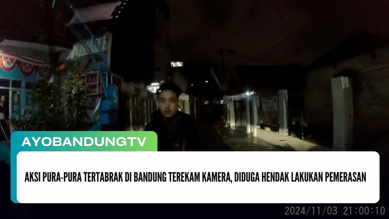 Aksi Pura-Pura Tertabrak di Bandung Terekam Kamera, Diduga Hendak Lakukan Pemerasan