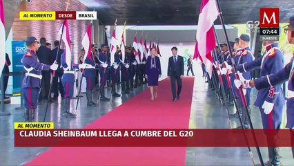 Claudia Sheinbaum llega a la cumbre del G20 en Brasil