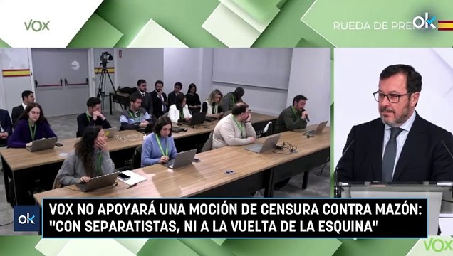Vox no apoyará una moción de censura contra Mazón: Con separatistas, ni a la vuelta de la esquina
