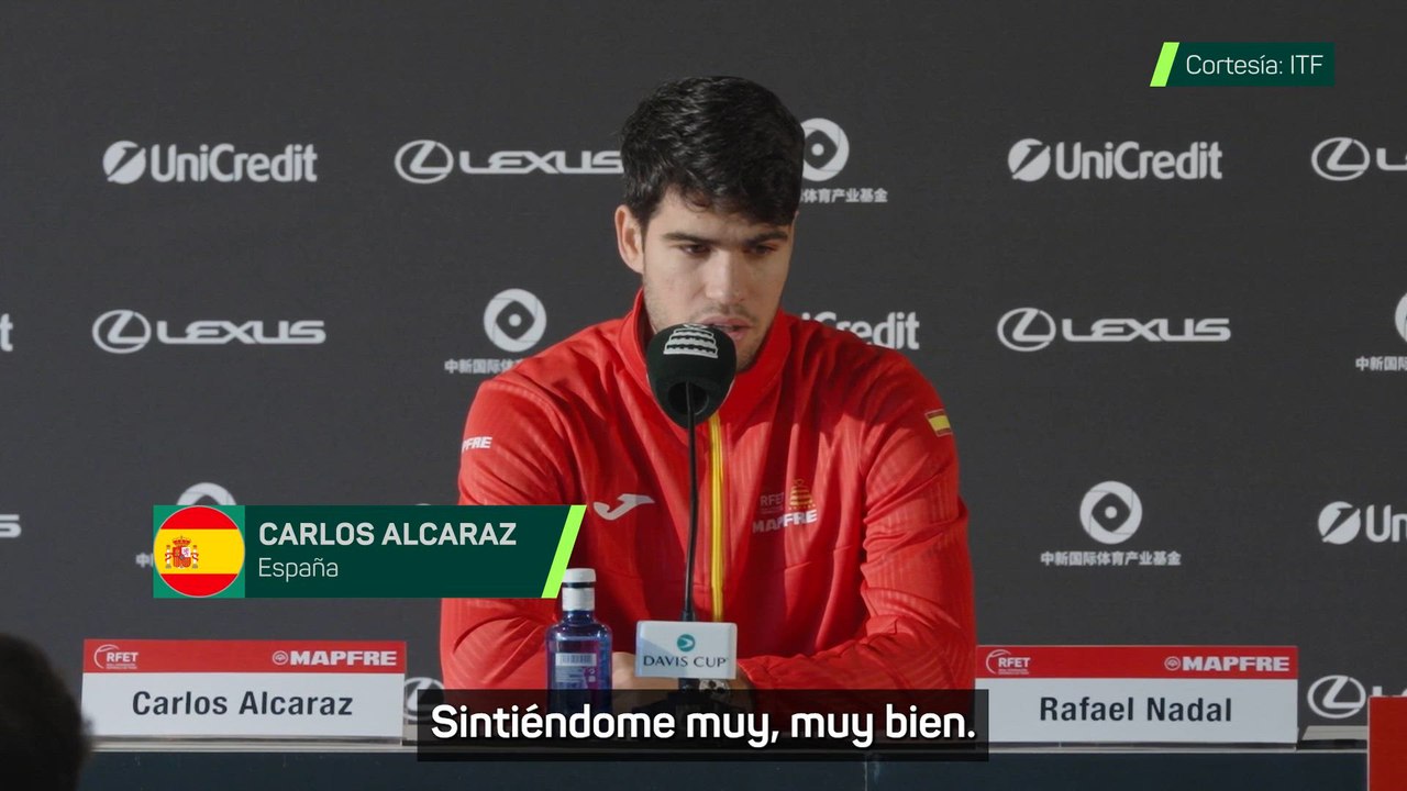 Alcaraz: "Me siento muy afortunado de pasar momentos en la pista con Rafa Nadal"