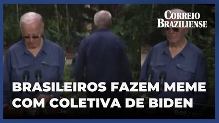 Coletiva de Biden na floresta amazônica vira meme; confira