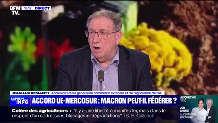 Rejet de l'accord UE-Mercosur par le ministre italien de l'Agriculture: "Je serais assez surpris que Giorgia Meloni soit sur cette position", indique Jean-Luc Demarty (ancien directeur général du commerce extérieur de l'UE)