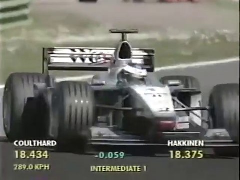 F1 – Mika Häkkinen (McLaren Mercedes V10) laps in qualifying – San Marino 2000