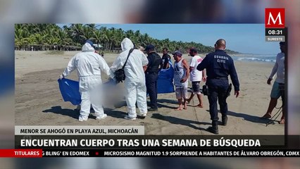 A una semana de búsqueda, localizan cuerpo de Jesús Emanuel; se ahogó en Playa Azul, Michoacán