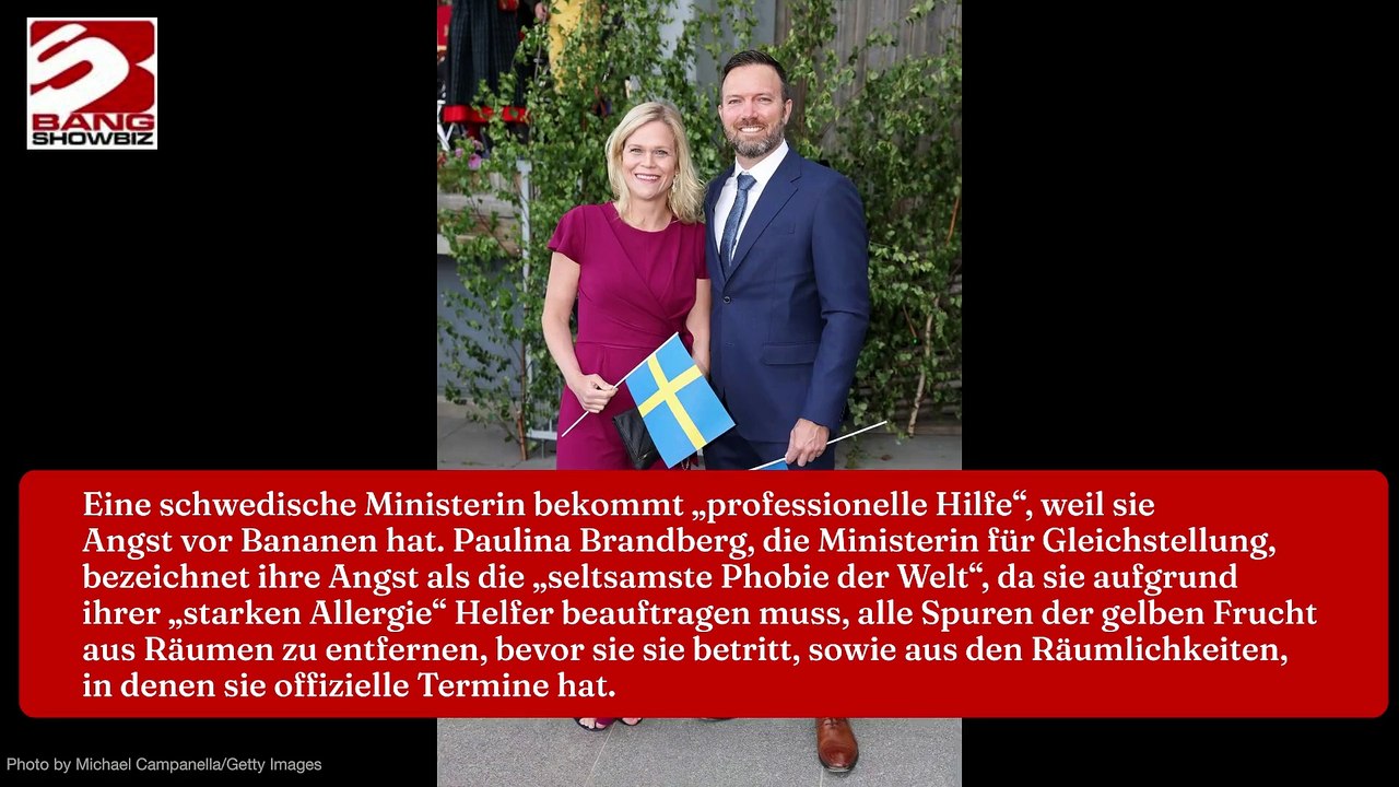Schwedische Ministerin holt sich ,professionelle Hilfe' wegen Bananenangst