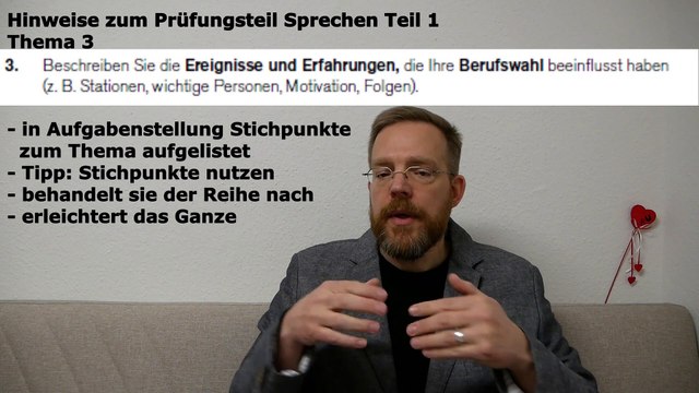 Deutsch-Test für den Beruf B2 – 17 – Sprechen Teil 1 – Thema 3: Faktoren für die Berufswahl
