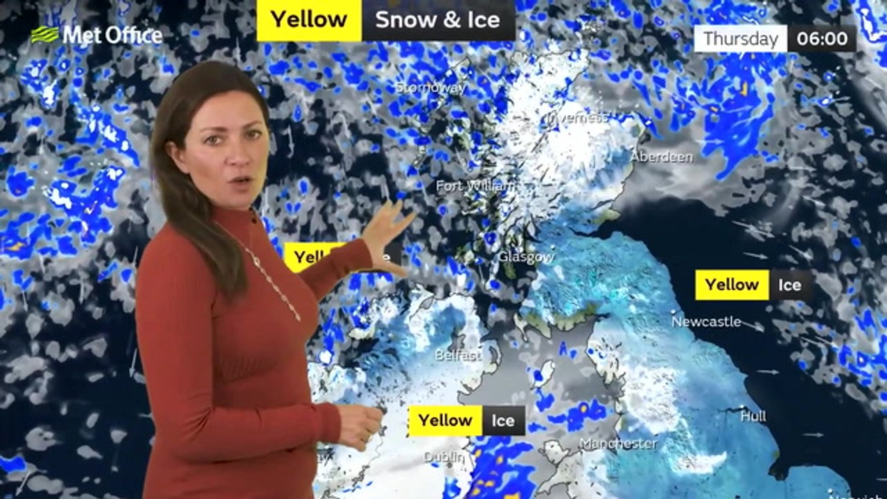 21/11/24 – Ice and snow, very cold day ahead – Morning Weather Forecast UK – Met Office Weather