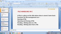 Learn Programming Technique C to Master Skills - FIle Handling ( Explain of Program with help of Diagram)