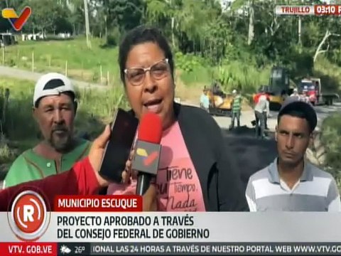 Trujillo | Ejecución del Plan Bacheo favorecerá a los habitante del municipio Escuque